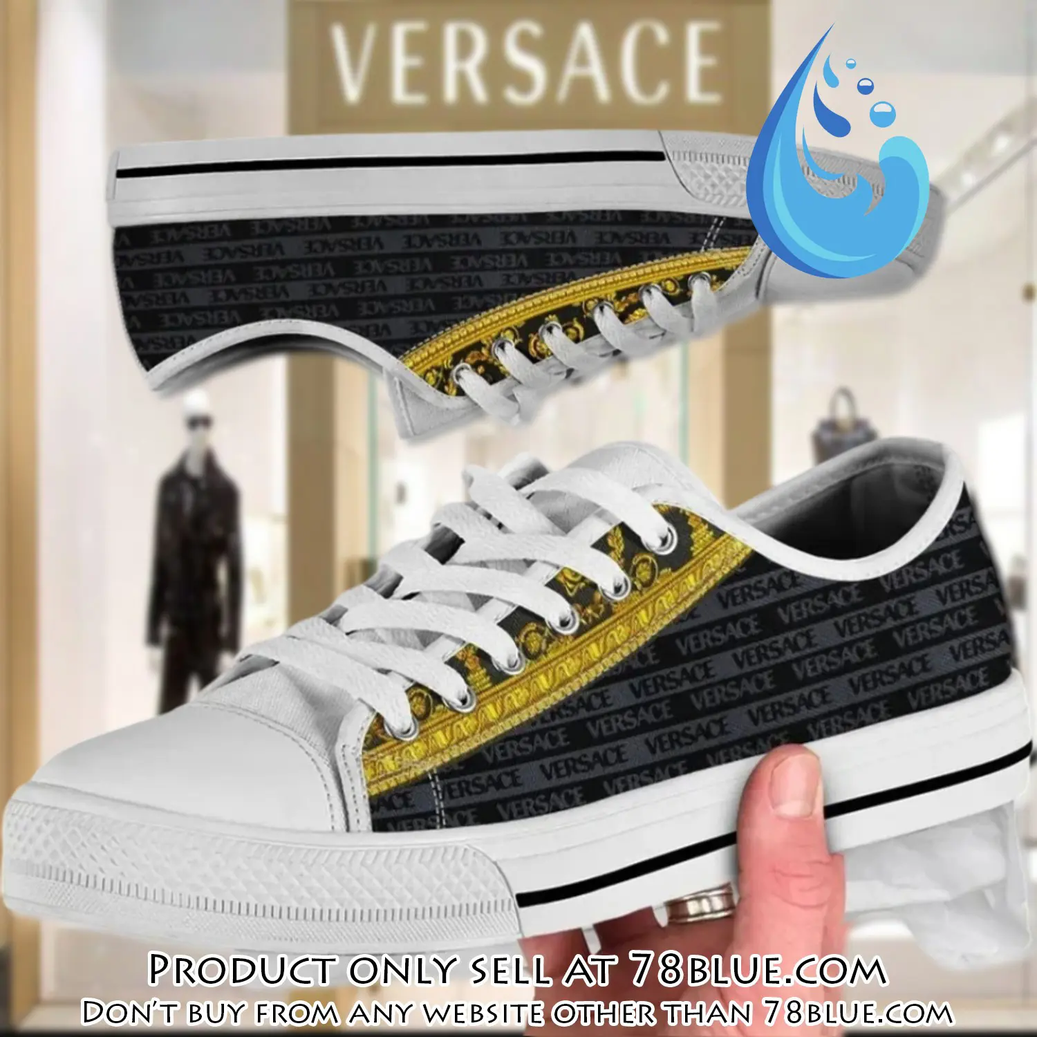 Versace grey low top canvas shoes luxury brand gifts for men women 78b0528470